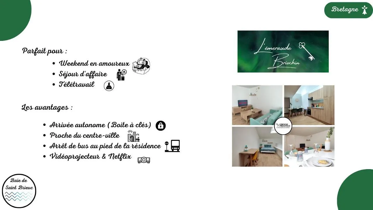 سانت بريوك L'Emeraude Briochin-Style Et Gout Juste Pour Vous! فرنسا